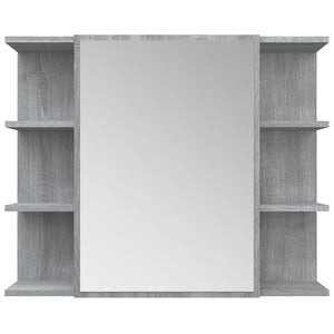 Bad Spiegelschrank Grau Sonoma 80 cm