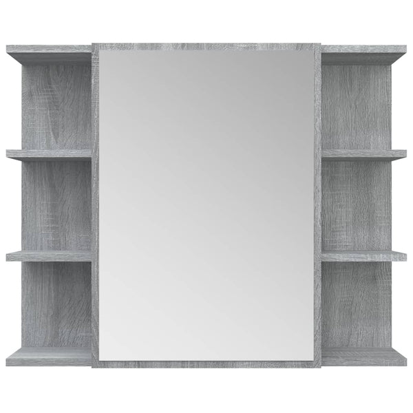 Bad Spiegelschrank Grau Sonoma 80 cm
