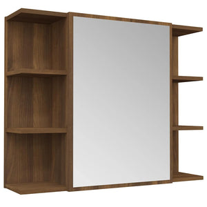 Bad Spiegelschrank Braun Eiche 80x64 cm