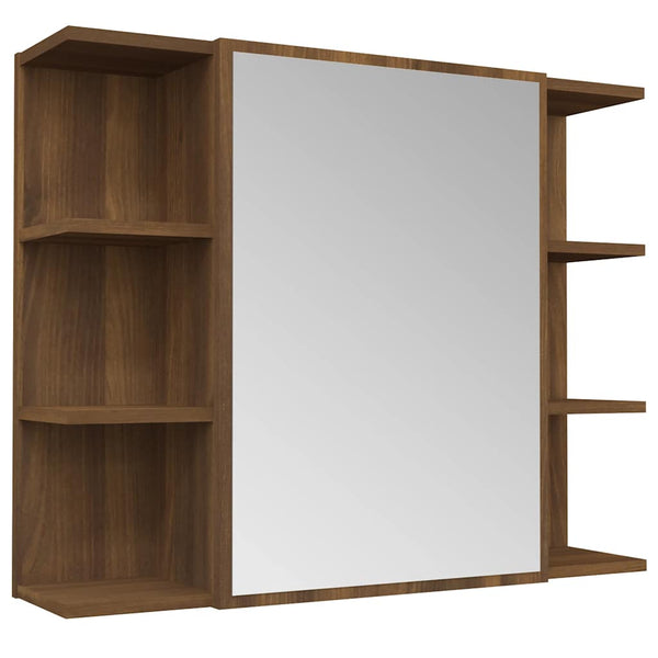 Bad Spiegelschrank Braun Eiche 80x64 cm