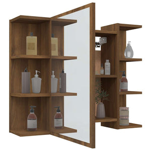 Bad Spiegelschrank Braun Eiche 80x64 cm