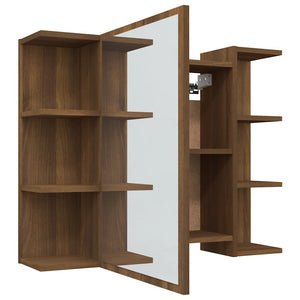 Bad Spiegelschrank Braun Eiche 80x64 cm
