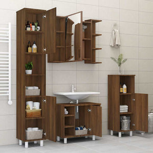 Bad Spiegelschrank Braun Eiche 80x64 cm