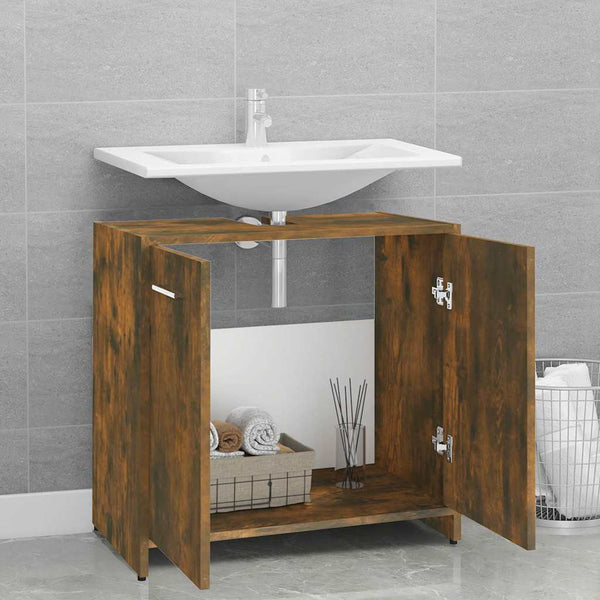 Badschrank Räuchereiche 60 cm
