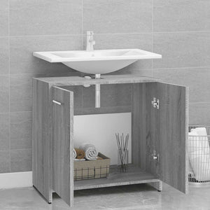 Badezimmerschrank Grau Sonoma 60 cm