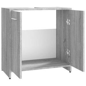 Badezimmerschrank Grau Sonoma 60 cm