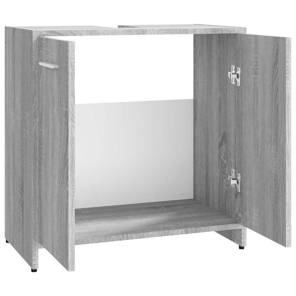 Badezimmerschrank Grau Sonoma 60 cm
