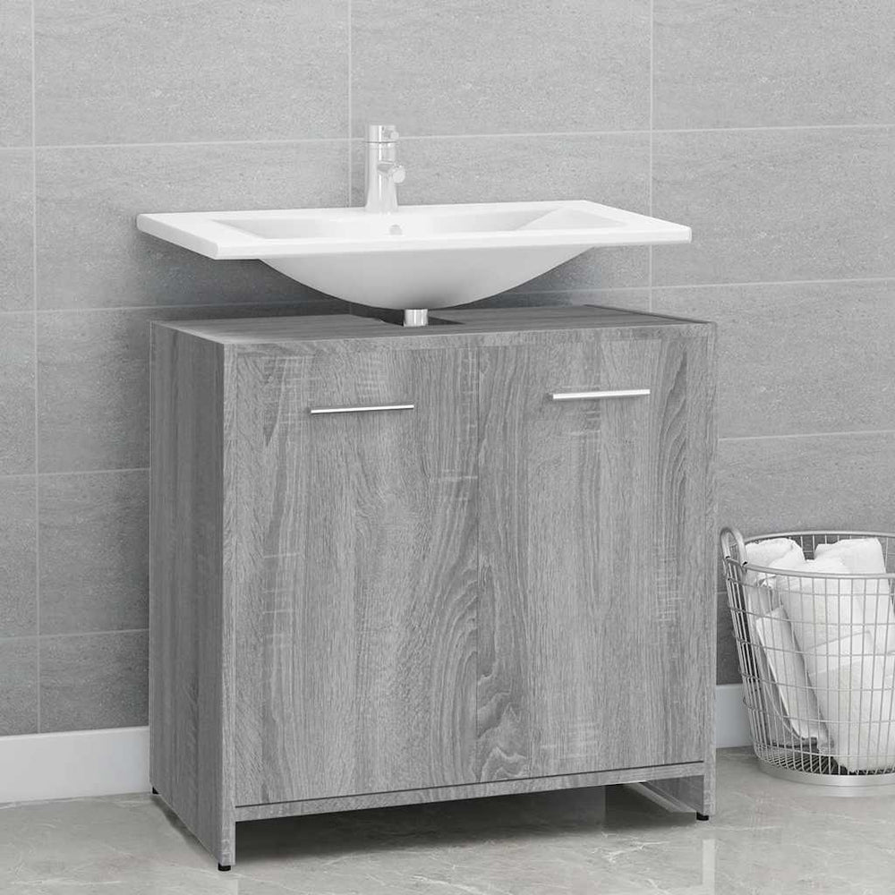 vidaXL Meuble de salle de bain gris sonoma 60x33x60 cm en bois d'ingénierie