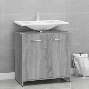 Badezimmerschrank Grau Sonoma 60 cm