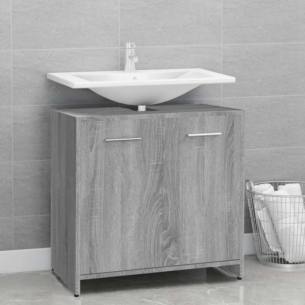 Badezimmerschrank Grau Sonoma 60 cm