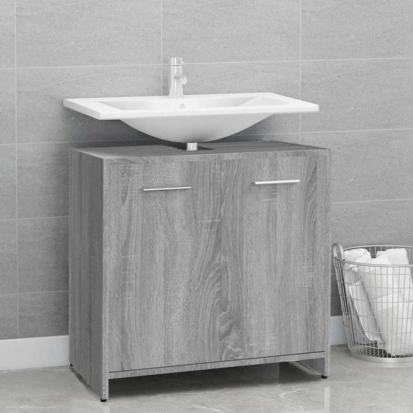 Badezimmerschrank Grau Sonoma 60 cm