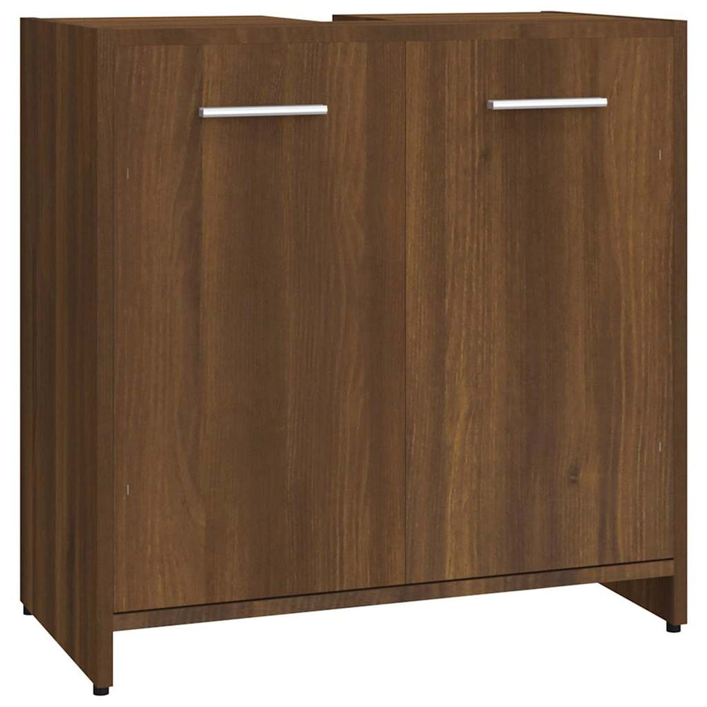 vidaXL Meuble de salle de bain Marron aspect chêne 60x33x60 cm Bois d'ingénierie