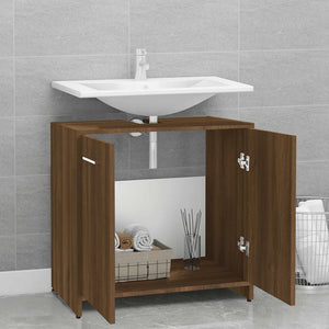 Badezimmerschrank Braun Eiche 60cm