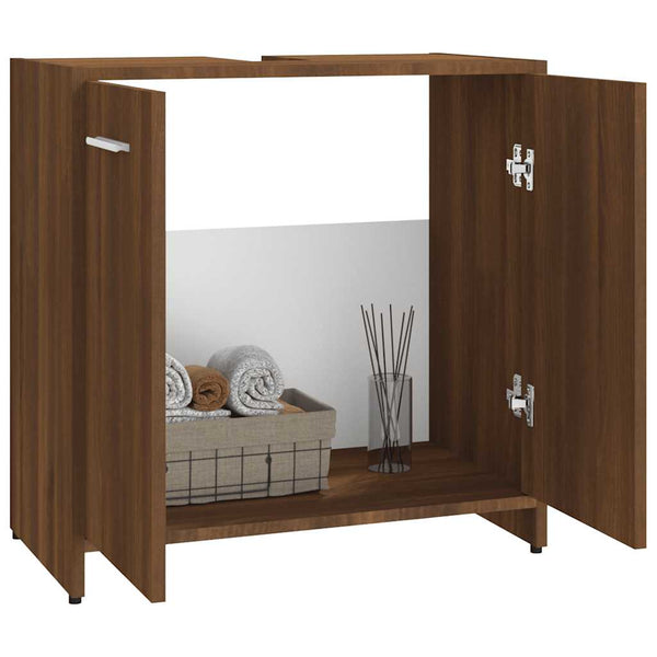 Badezimmerschrank Braun Eiche 60cm