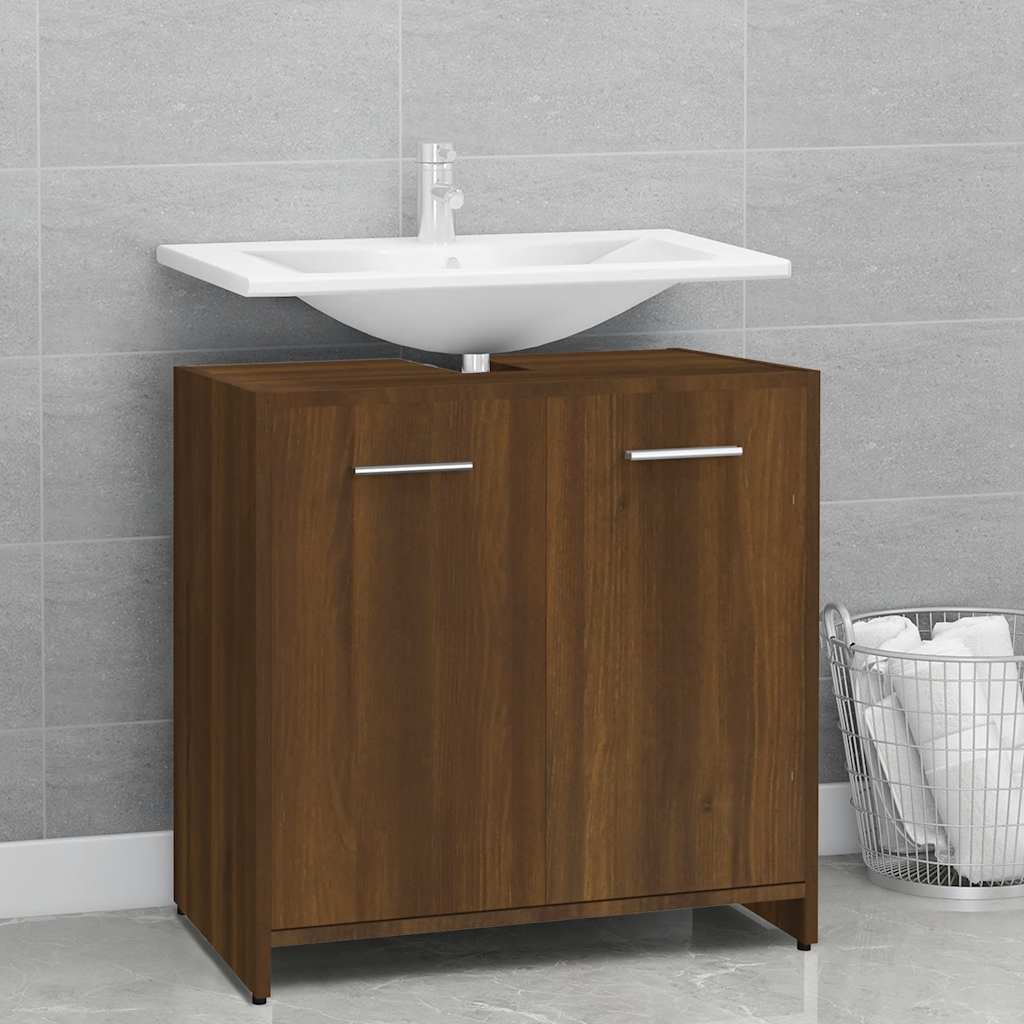 Badezimmerschrank Braun Eiche 60cm