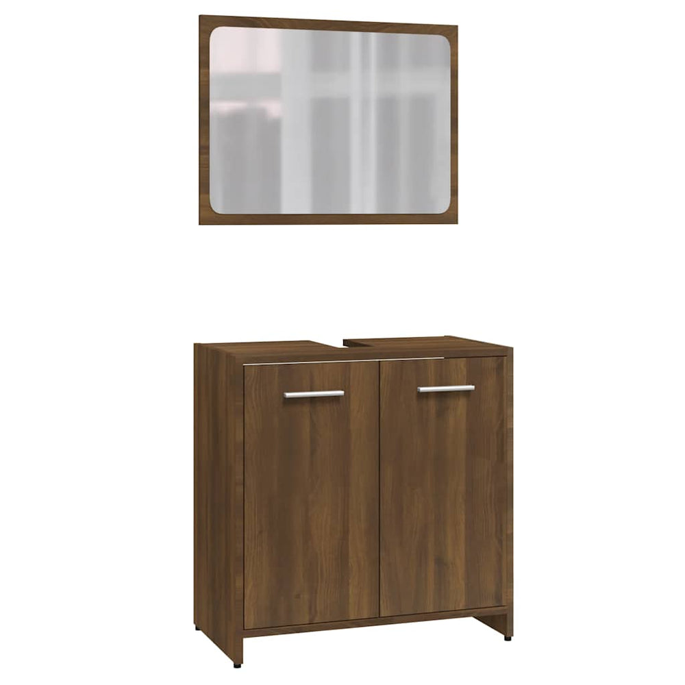 Badmöbel-Set Braun Eichen-Optik