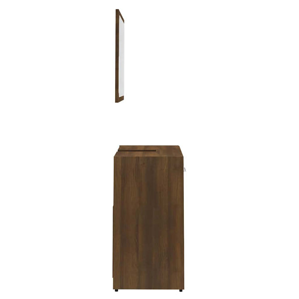 vidaXL Ensemble de meubles de salle de bain Marron aspect chêne Bois d'ingénierie