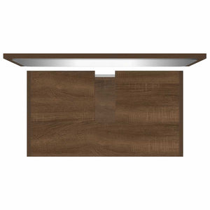 vidaXL Ensemble de meubles de salle de bain Marron aspect chêne Bois d'ingénierie