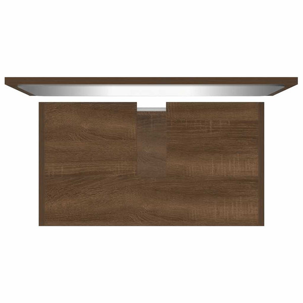 vidaXL Ensemble de meubles de salle de bain Marron aspect chêne Bois d'ingénierie