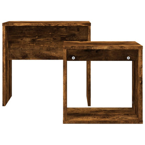 vidaXL Tables gigognes 2 pcs Chêne fumé Bois d'ingénierie