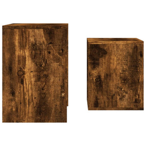 vidaXL Tables gigognes 2 pcs Chêne fumé Bois d'ingénierie