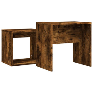 vidaXL Tables gigognes 2 pcs Chêne fumé Bois d'ingénierie