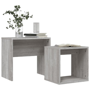 Satztische 2er Set Grau Sonoma