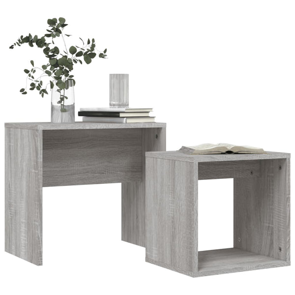 Satztische 2er Set Grau Sonoma