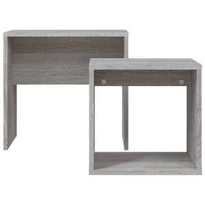 Satztische 2er Set Grau Sonoma