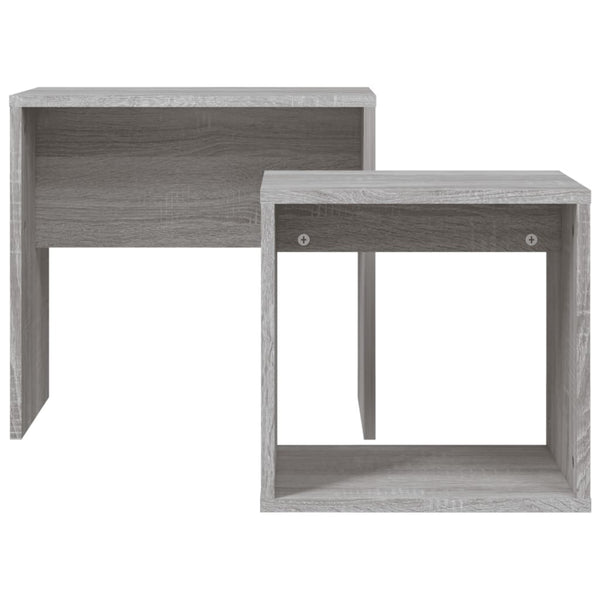 Satztische 2er Set Grau Sonoma