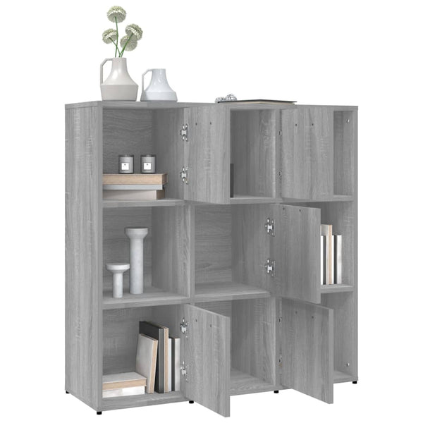 Bücherregal Grau Sonoma 90x90 cm
