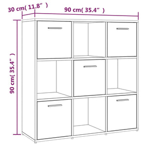 Bücherregal Braun Eichenoptik 90x90 cm