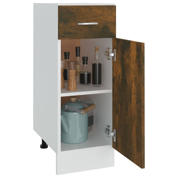 Unterschrank Lyon Räuchereiche 30 cm mit Schublade