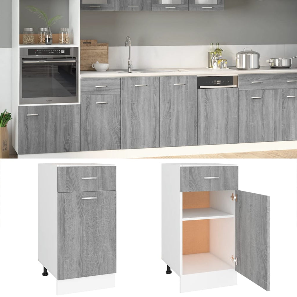 Unterschrank Lyon Grau Sonoma 40 cm