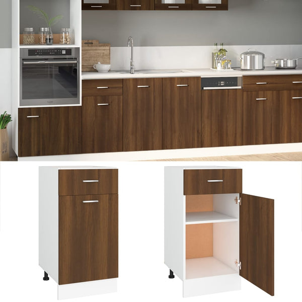 Unterschrank Lyon Braun Eiche 40x46x81,5 cm