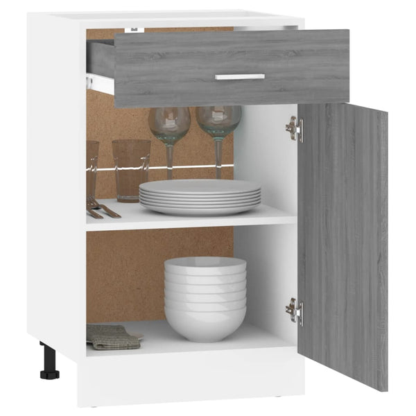 Unterschrank Lyon Grau Sonoma 50 cm