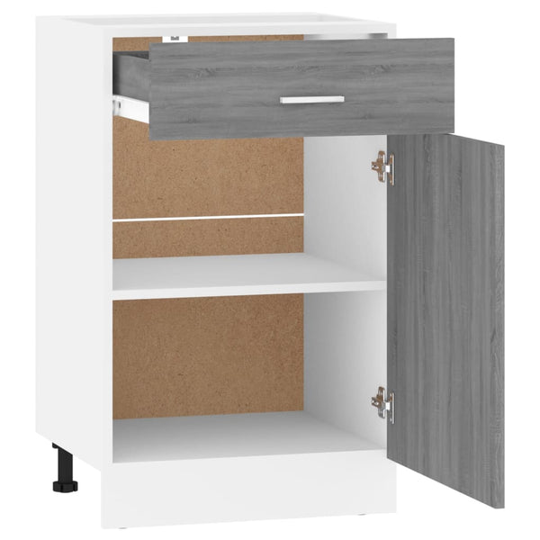 Unterschrank Lyon Grau Sonoma 50 cm