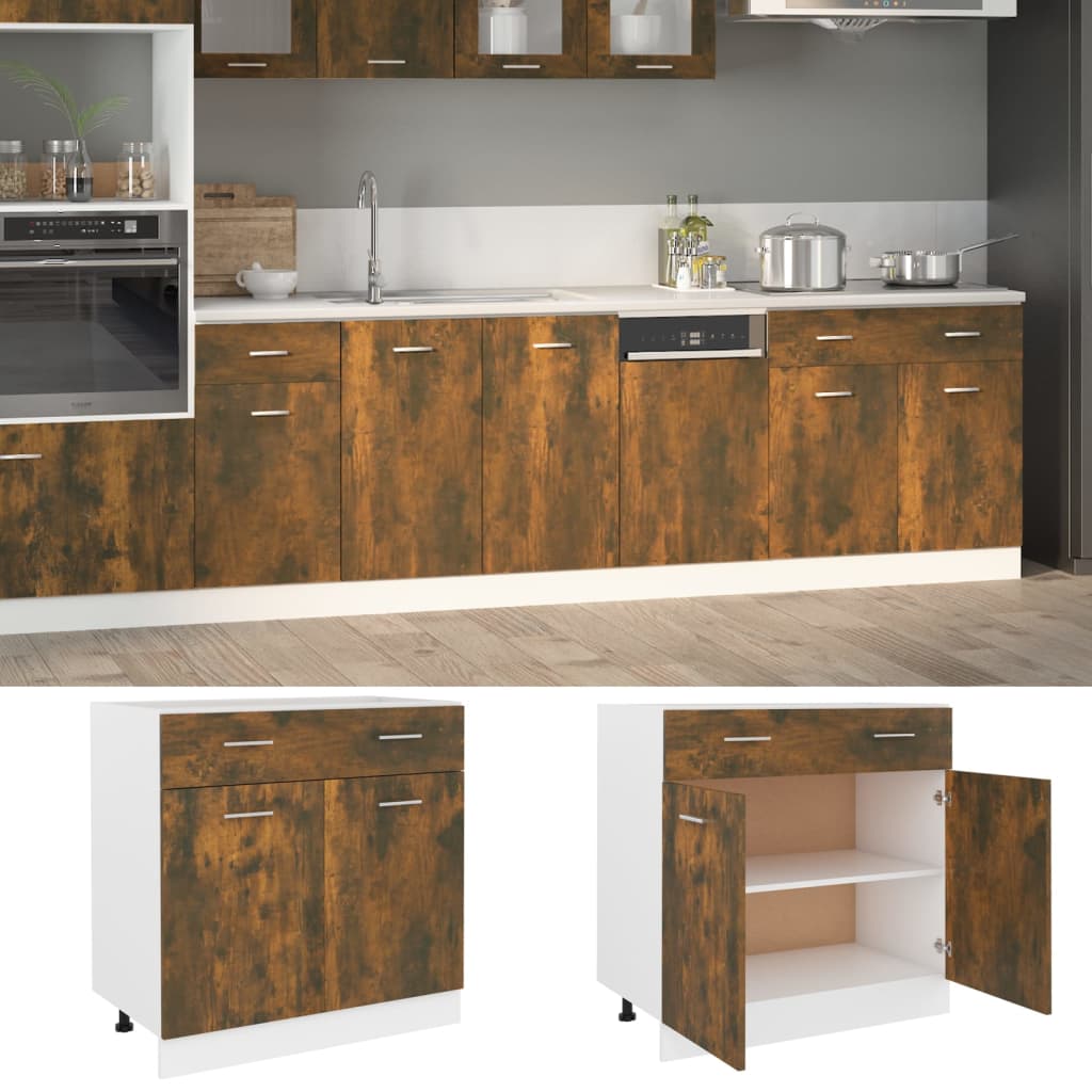 Unterschrank Lyon Räuchereiche 80 cm