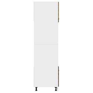 vidaXL Meuble de cuisine pour micro-ondes Lyon chêne fumé 60x57x207 cm Aggloméré