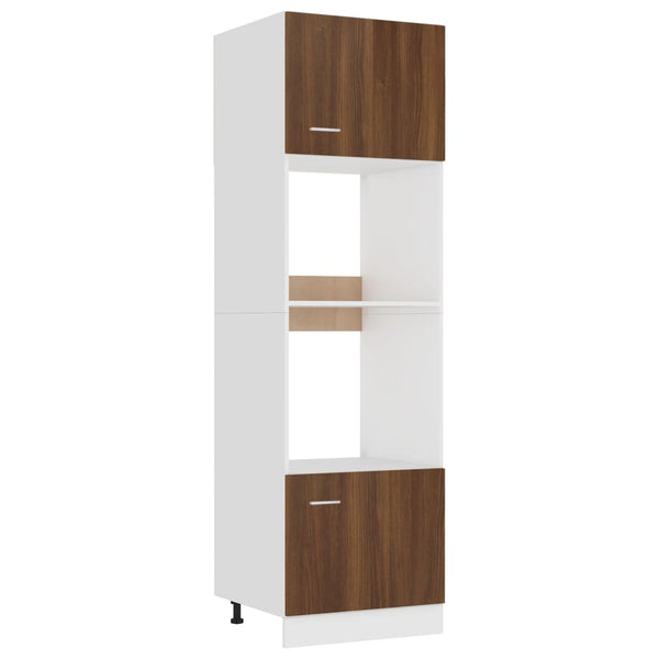 Mikrowellen-Umbau Schrank Lyon Eiche Braun 60x207 cm