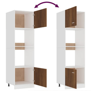 Mikrowellen-Umbau Schrank Lyon Eiche Braun 60x207 cm