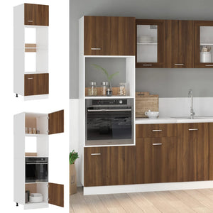 Mikrowellen-Umbau Schrank Lyon Eiche Braun 60x207 cm