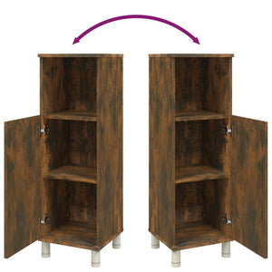 Badschrank Räuchereiche 30x30x95 cm