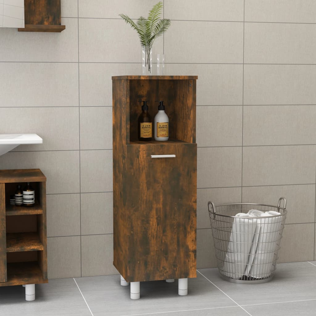 Badschrank Räuchereiche 30x30x95 cm