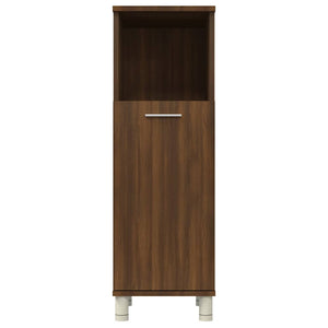 Badschrank Braun Eichenoptik 30x30x95 cm