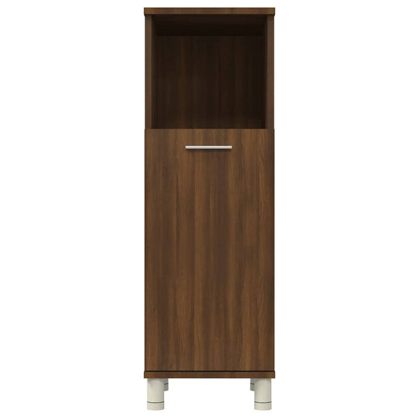 Badschrank Braun Eichenoptik 30x30x95 cm