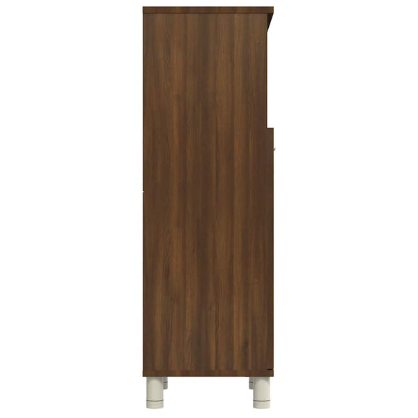 Badschrank Braun Eichenoptik 30x30x95 cm