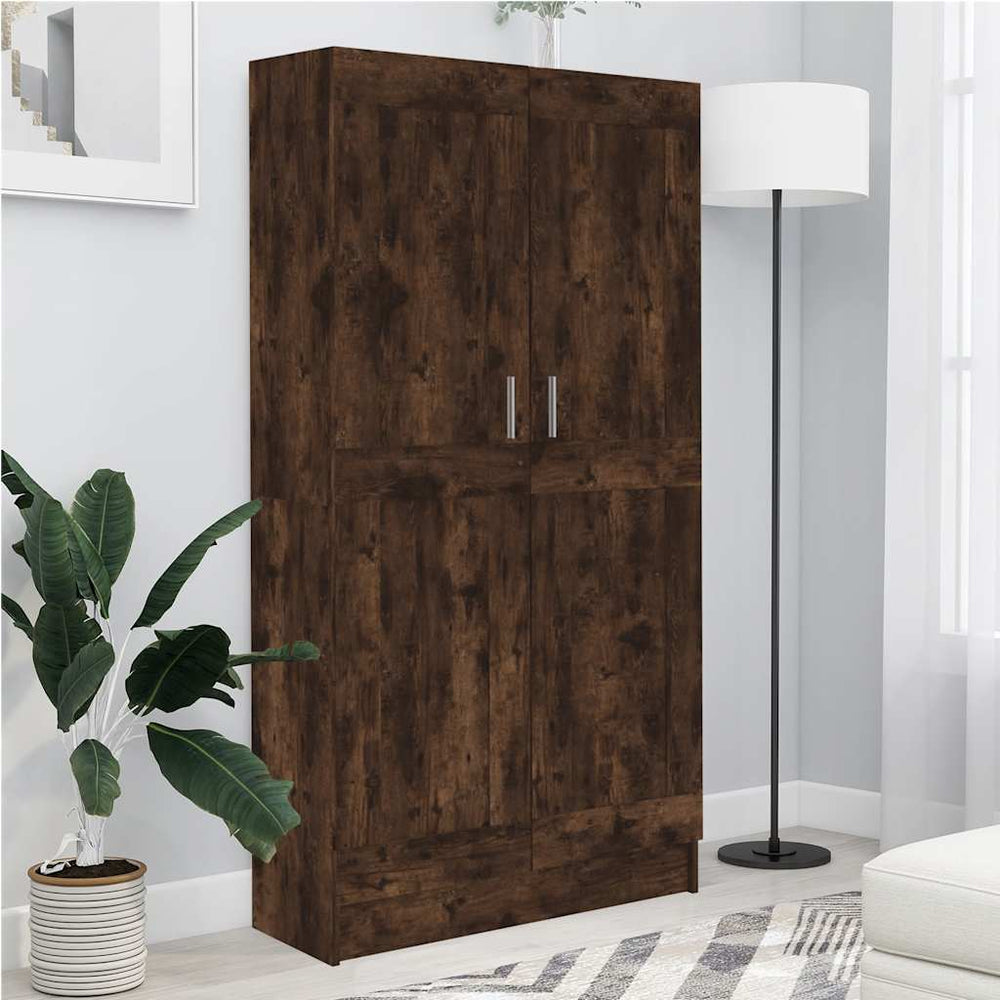 vidaXL Bibliothèque chêne fumé 82,5x30,5x150 cm Bois d'ingénierie