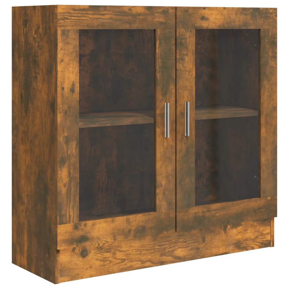 vidaXL Vitrine chêne fumé 82,5x30,5x80 cm bois d'ingénierie