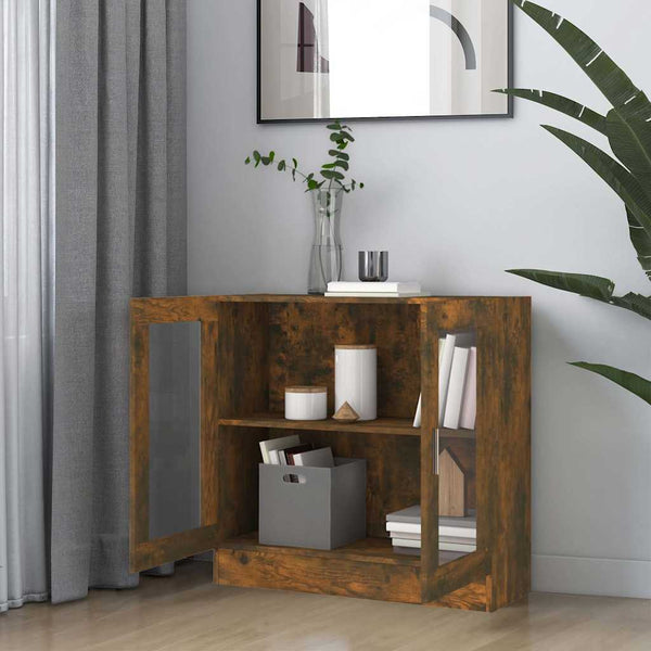 Vitrinenschrank Räuchereiche 82,5 cm